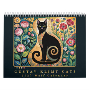 Calendrier Chat de Gustav Klimt   Chat élégant Art Nouveau 20