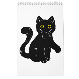 Calendrier Chat noir Enfants d'Halloween