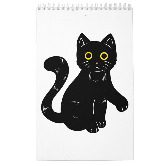 Calendrier Chat noir Enfants d'Halloween (Protection)