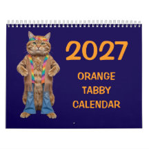 Calendrier Chat Orange Tabby 2027