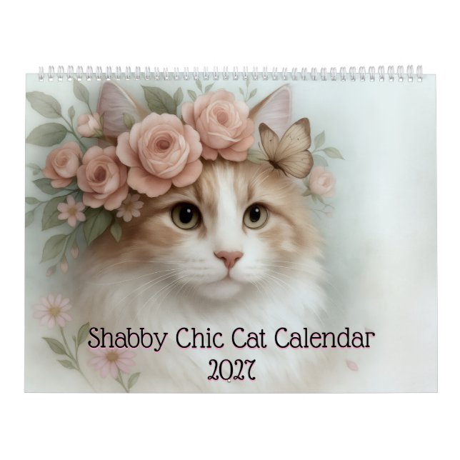 Calendrier Chat Shabby Chic 2027 (Protection)
