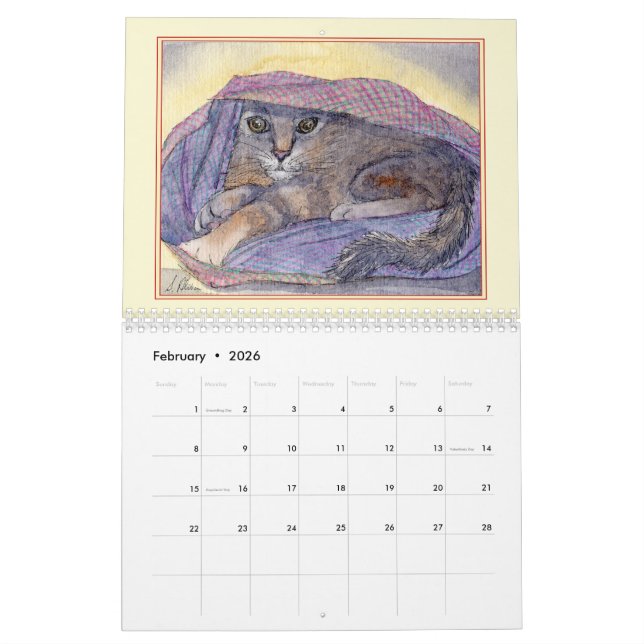 Calendrier CHAT! Un chat par mois (Feb 2026)