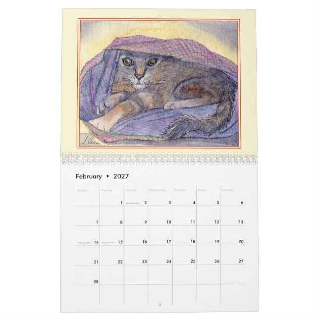Calendrier CHAT! Un chat par mois (Feb 2027)