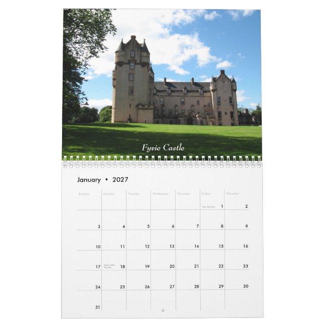 Calendrier Châteaux de l'Ecosse 2011Calendar (Jan 2027)