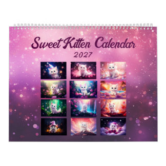 Calendrier Chaton Douce 2027 Année Magique