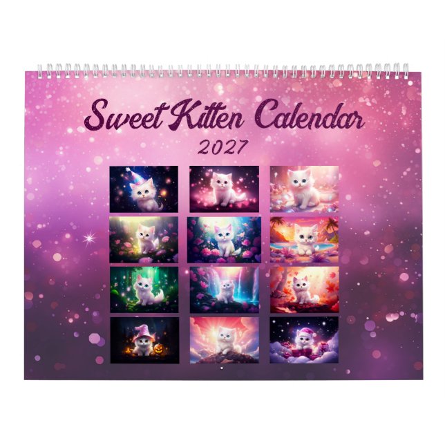 Calendrier Chaton Douce 2027 Année Magique (Protection)