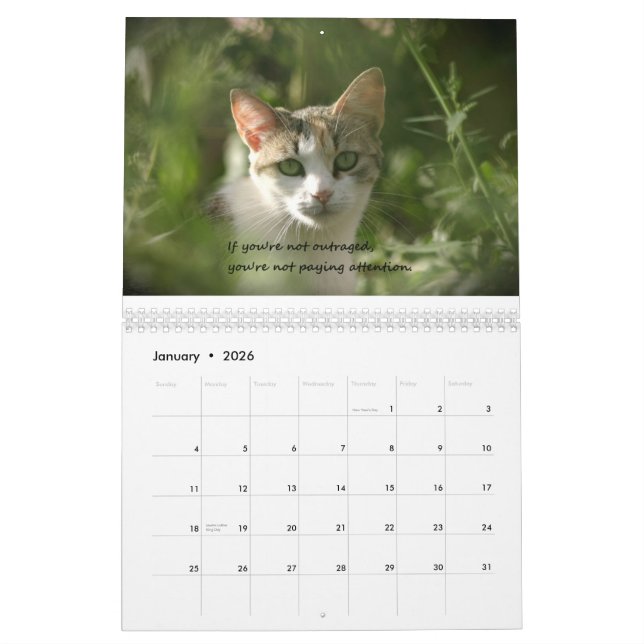 Calendrier Chatons de conscience (Jan 2026)
