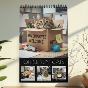 Calendrier Chats Amusants au Bureau 2026 / Calendr