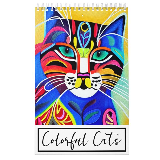 Calendrier Chats colorés (Protection)