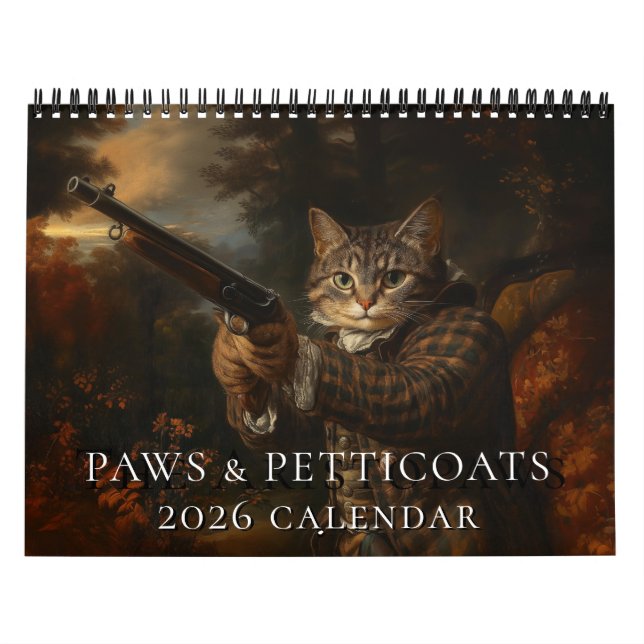 Calendrier Chats dans les tableaux anciens maîtres 2026 Calen (Protection)