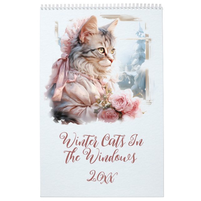 Calendrier Chats d'hiver sous les fenêtres (Protection)