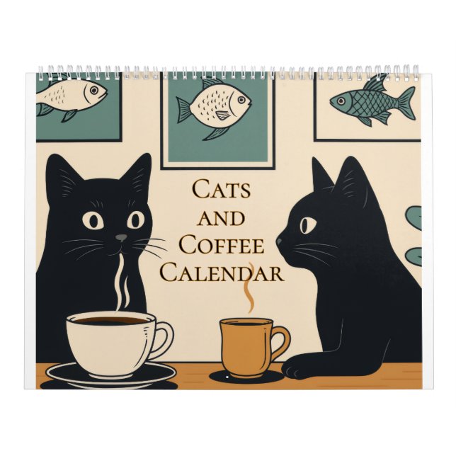 Calendrier Chats et Café (Protection)