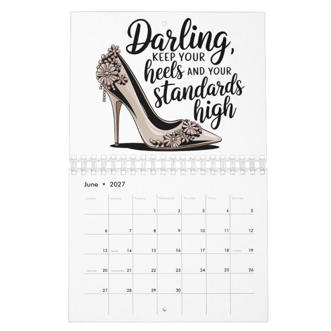 Calendrier Chaussure Talons Hauts Stiletto Féminin Femmes Cha (Jun 2027)