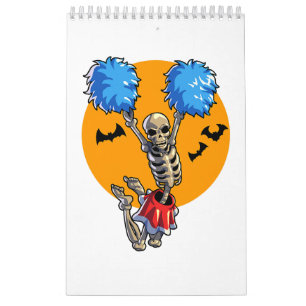 Calendrier Cheerled Skeleton Halloween Cheer Maman Filles Wo
