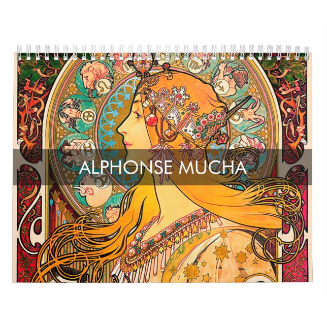 Calendrier Chef-d'œuvre d'Alphonse Mucha (Protection)