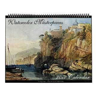 Calendrier Chefs-d'oeuvre d'aquarelle 2024 Vintage Art Big Wa