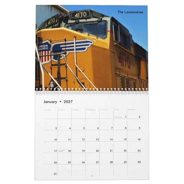 Calendrier Chemins de fer 2012 (Jan 2027)