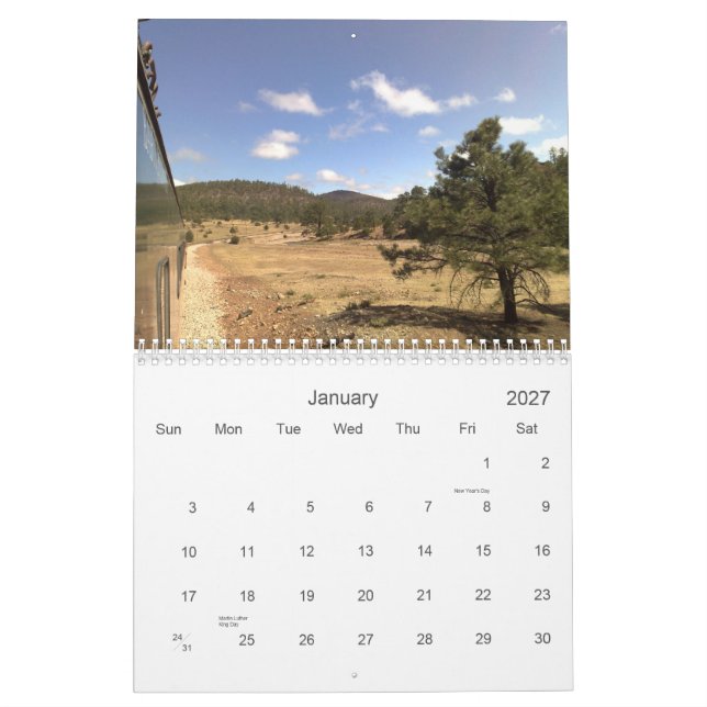 Calendrier Chepe, sus Alrededores de Barrancas del Cobre y (Jan 2027)