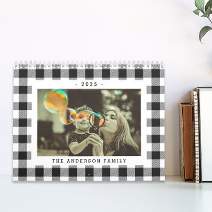 Calendrier Chèque de bison noir et blanc 2025 Photo