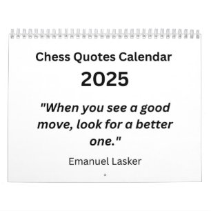 Calendrier Chess Calendar 2025