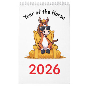 Calendrier Cheval Heureux 2026