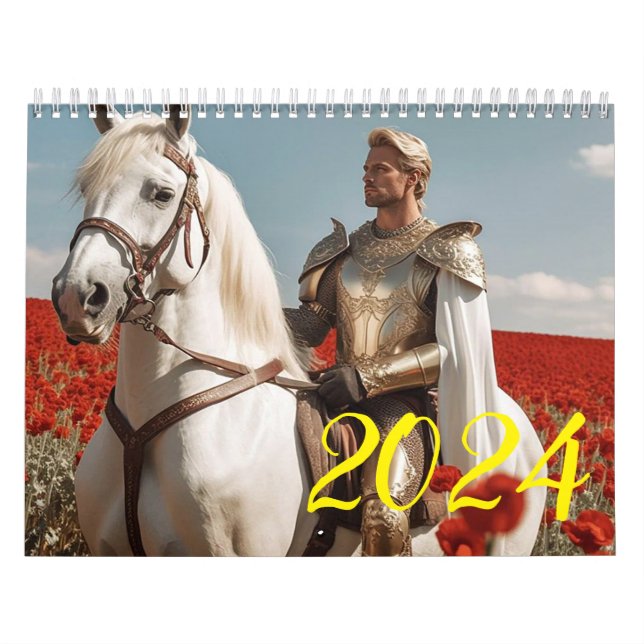 Calendrier Chevalier et cheval. 2024 (Protection)