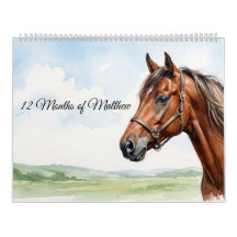 Chevaux à l'aquarelle & Versets Bibliques Matthieu