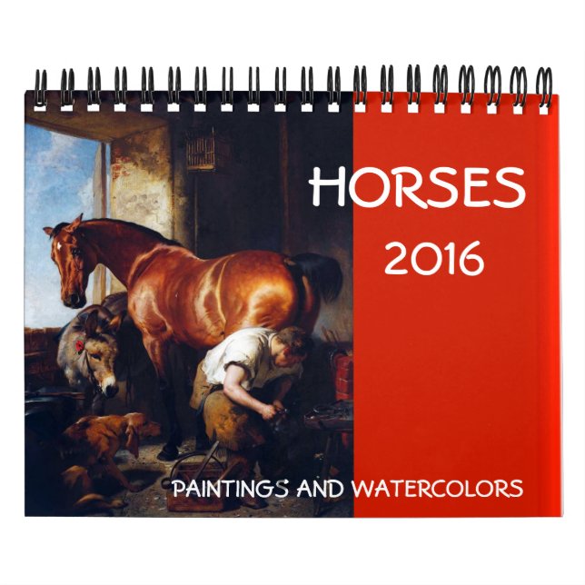 Calendrier CHEVAUX COLLECTION D'ART FIN Peintures Et Dessins (Protection)