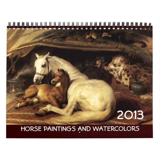 Calendrier CHEVAUX COLLECTION D'ART FIN Peintures Et Dessins (Protection)