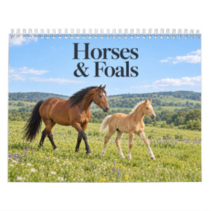 Calendrier Chevaux et Poulains Paysage Campagnard