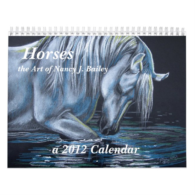 Calendrier Chevaux - l'art de Nancy J. Bailey (Protection)