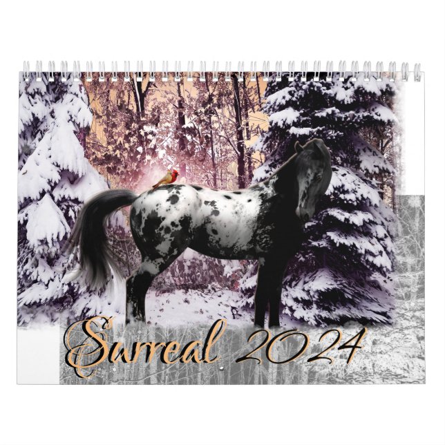 Calendrier Chevaux surréalistes - personnalisable (Protection)