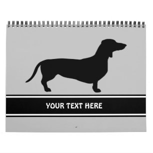 Calendrier Cheveux courts Dachshund - Silhouette 1