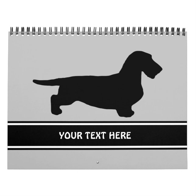 Calendrier Cheveux ronds Dachshund - Silhouette 1 (Protection)