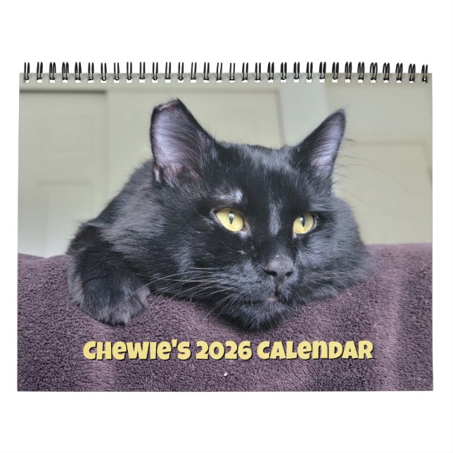 Calendrier Chewie le chat noir : 12 mois de Whiskers, Pâtes, (Protection)