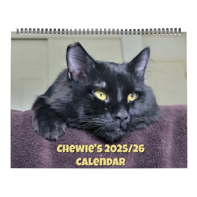 Calendrier Chewie le chat noir : 18 mois de moustaches, de pa (Protection)