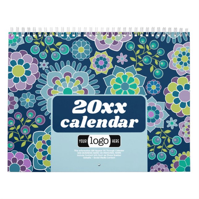 Calendrier Chic Girly Motifs - Logo d'entreprise Cadeau (Protection)