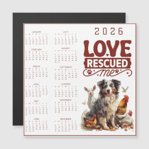 Calendrier Chien 2026 Love Rescued Me