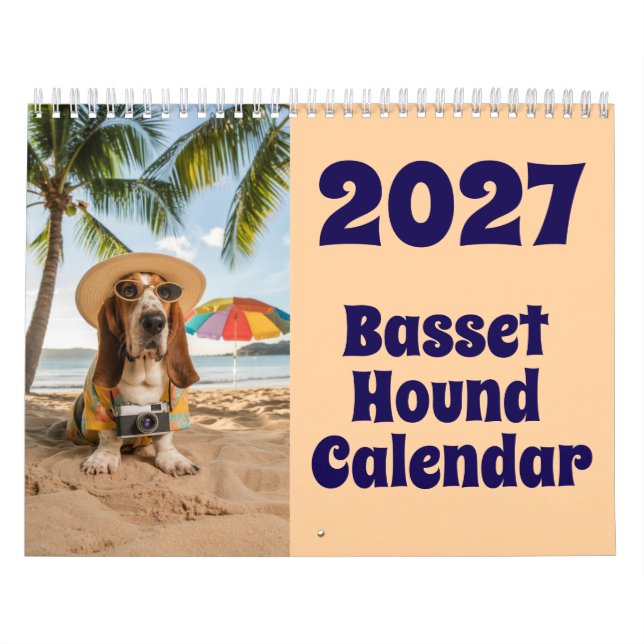 Calendrier Chien Basset Hound 2027 (Protection)