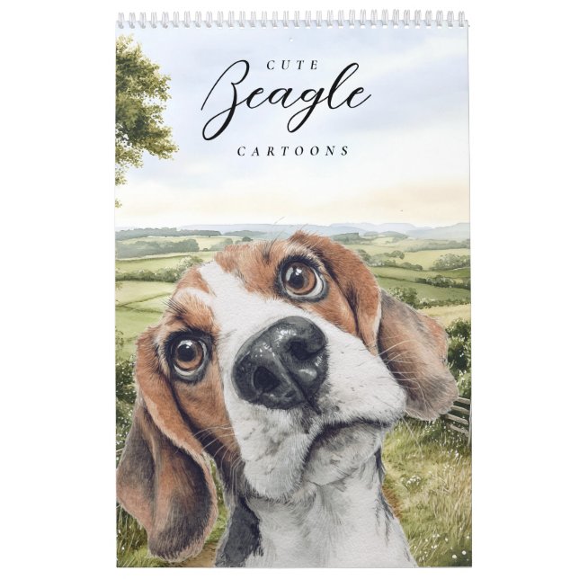 Calendrier Chien de dessin animé drôle Beagle (Protection)