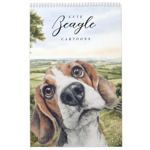 Calendrier Chien de dessin animé drôle Beagle