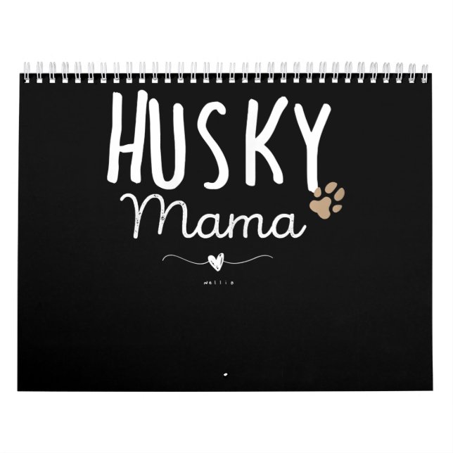 Calendrier Chien | Femme Husky Mama Husky Maman Cadeaux Amour (Protection)