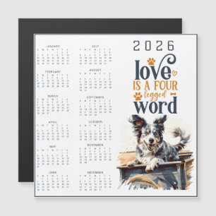 Calendrier Chien "L'Amour Est Un Mot À Quatre Patt