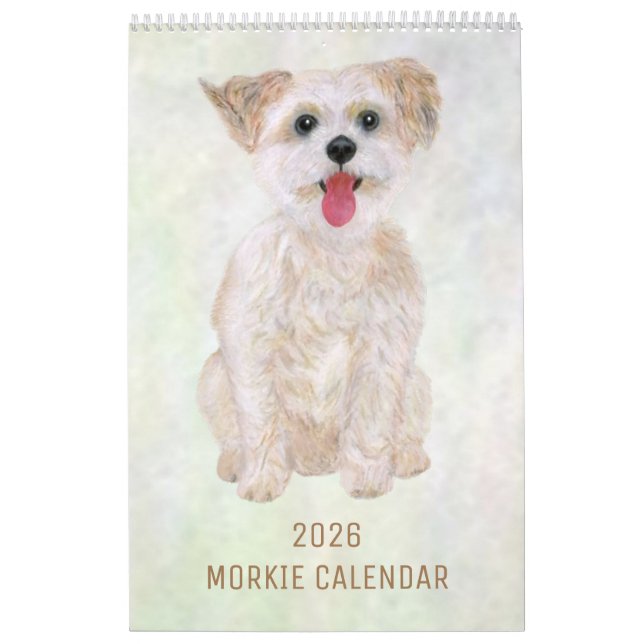 Calendrier Chien Morkie 2026 (Protection)