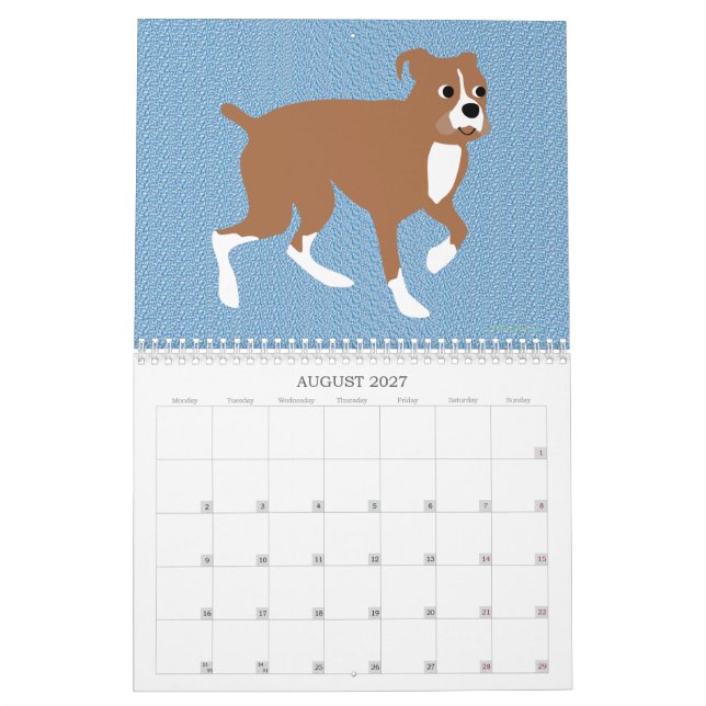 Calendrier Chiens caricaturaux (Aug 2027)