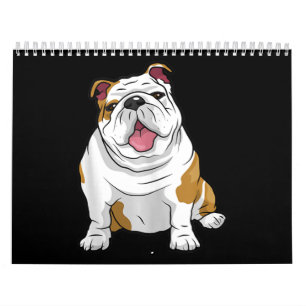Calendrier Chiens De Bulldogs Anglais Très Amusants Chiens D