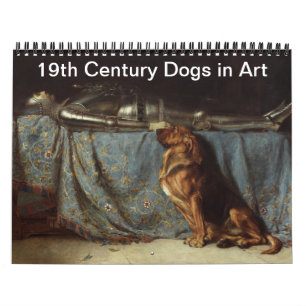 Calendrier Chiens du XIXe siècle en art