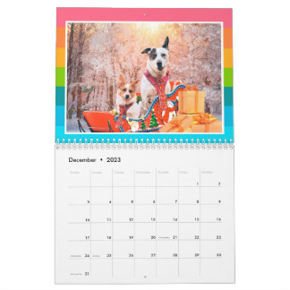 Calendrier Chiens et dinosaures mignons