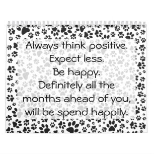 Calendrier Chiens Patrouilles noir et blanc Polka Dot Calendr