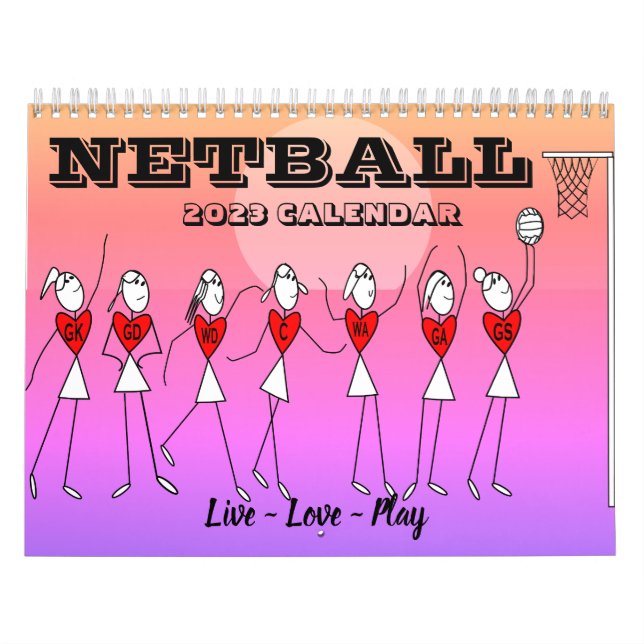 Calendrier Chiffres Stick Citations Inspirationnelles Netball (Protection)